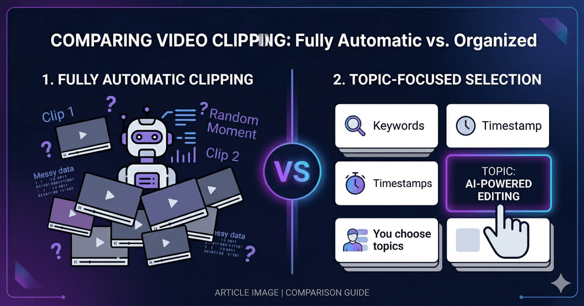 Topic-Based Editing vs AI Auto-Clipping